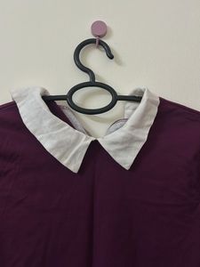 Burgundy Long Sleeve Dress