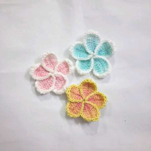 Crocheted Flower HairClips (Any 1)
