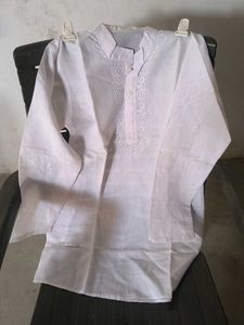 Classic White Embroidered Kurta Set