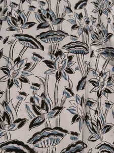 Fabindia Off-white Floral Cotton Straight Kurta