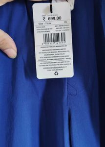korean japanese Chic blue stright fit pant