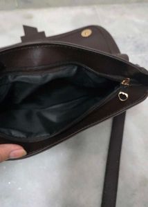 Chic Brown Crossbody Bag with Buckle