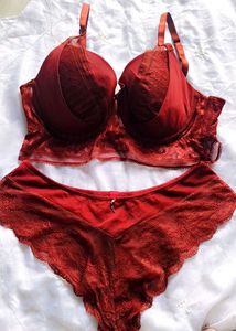 Elegant Lace Longline Bra with brief 👍