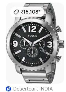 Fossil Gage Chronograph Steel Watch - BQ 1708