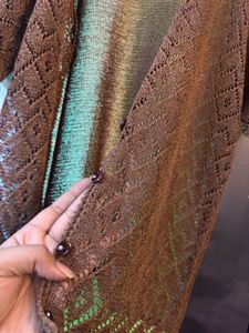 Brown lightweight crochet Top
