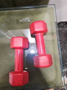 Pair of Red Dumbbells 3kg