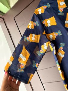 Bart Simpson Print Navy Top