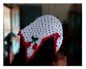 Handmade Crochet Cherry bandana
