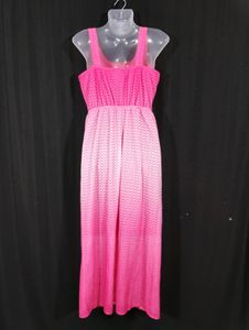 Paper Doll Pink With White Faded Double Shaded Sleeveless Dress (Women)