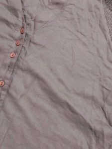 Stylish Green V-Neck Button-Up Tunic