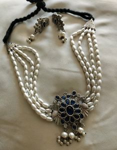 Grab Our Brass Choker Set With Semiprecious Stones And Pearls Work ♥️ 👌👌👌