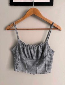 Shein Grey Ruched Camisole Top