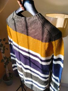 Korean Striped Knit Pullover Sweater (Unisex)
