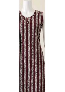 Maroon &amp; White Printed Kurta Set