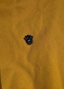 Stylish Men's Mustard Short Sleeve Shirt