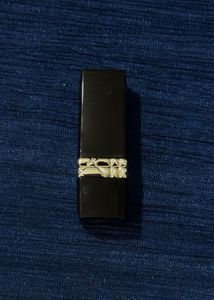 Chic Black Lipstick with Silver Accent