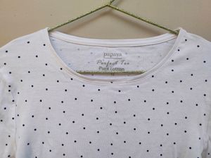 White Polka-dot T-shirt