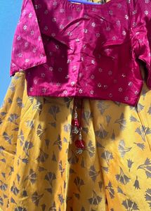 Beautiful Yellow &amp; Red Chaniya Choli (negotiable)