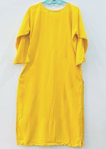 Bright Yellow Embroidered Kurta