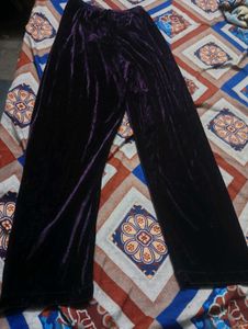 Velvet Wide Leg Pants
