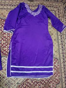 Elegant Purple Kurta with Detail