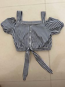 Chic Striped Off-Shoulder Top
