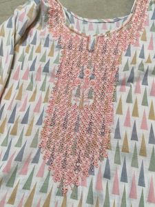 Beautiful Pastel Printed Kurta Set