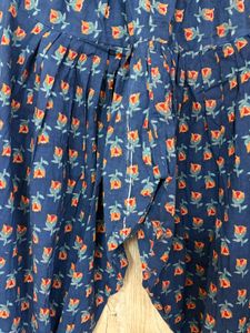 Chic Blue Floral Kurta farshi salwar dupatta set