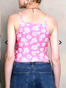 Pink Floral Tank Top