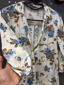 Floral Print Button-Up Shirt