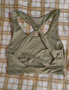 Olive Green Sports Bra
