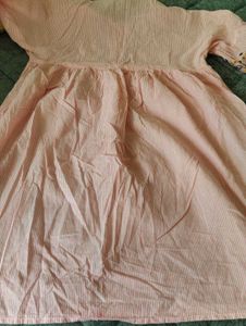 Pink Embroidered Mini Dress