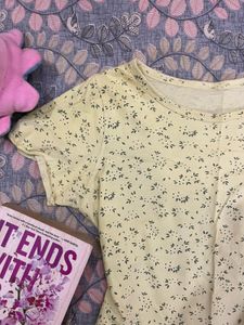 Cute Yellow Floral T-Shirt