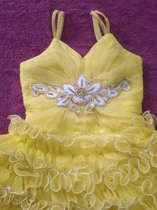 Beautiful Yellow Ruffled Dress