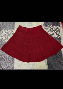 Flared Red Skirt