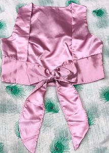 Satin Bow Back Crop Top🎀
