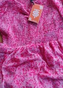 Pink Floral Tiered Maxi Dress