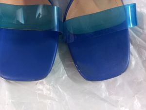Blue Transparent Heels