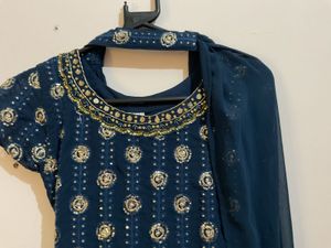3-piece Embroidered Sharara set