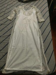 White Chikankari Kurti 3 Piece Set