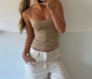 Mango Taupe Spaghetti Strap Cami Top