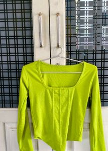 Lime Green Corset Crop Top