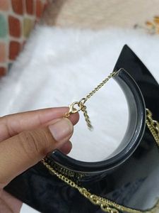 Layered Gold Chain Necklace with Charm