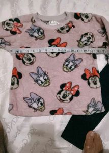 Very Cute N Beautiful Woolen Disney Top With Leggi