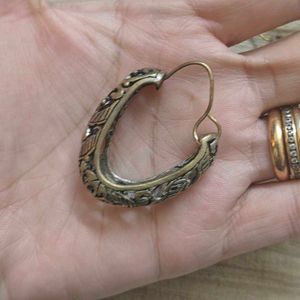 filigree brass chunky hoops