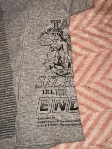 Gray Graphic Print T-Shirt