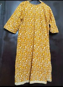 Musturd Printed Kurti For Girl Or Women 42 Bust