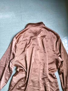 Satin Button-Up Shirt