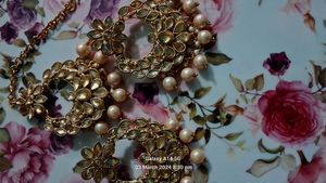 Alloy Gold Plated Pearls Choker