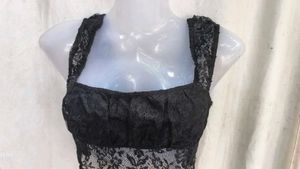Y2K black crop top